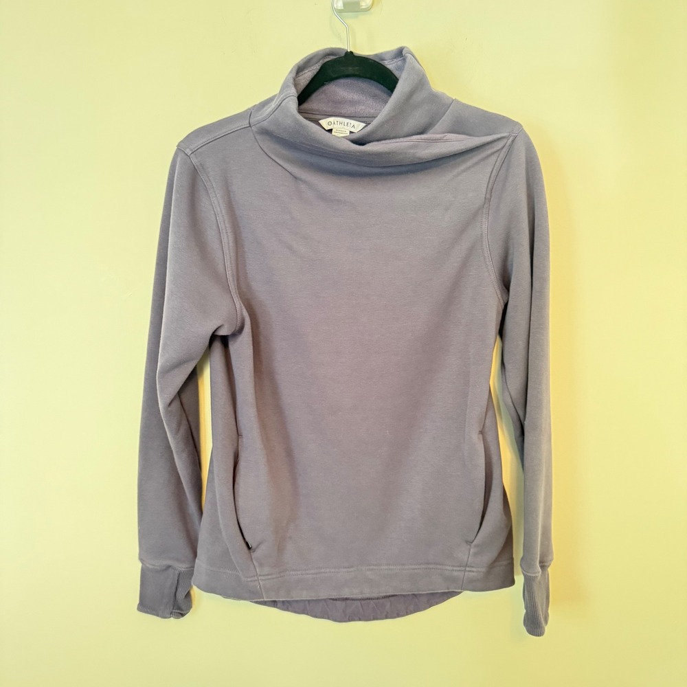 Athleta Sweatshirt Purple Mauve Funnel Neck Pullover XS B216